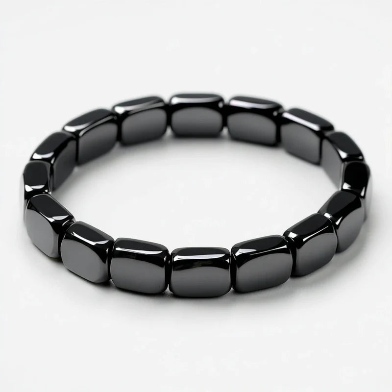Bracelet en Hématite Noire – Élégance Masculine & Ancrage