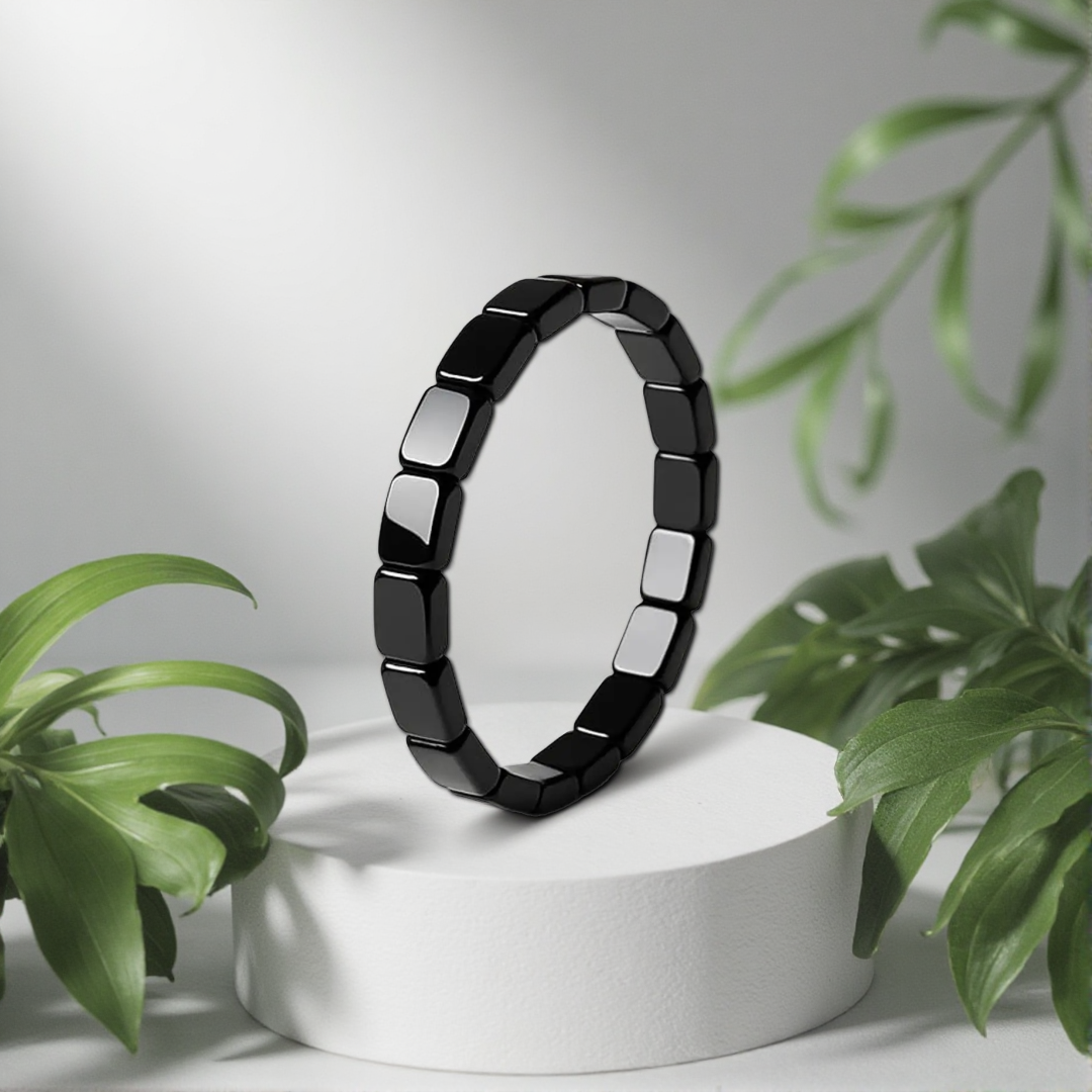 Bracelet en Hématite Noire – Élégance Masculine & Ancrage